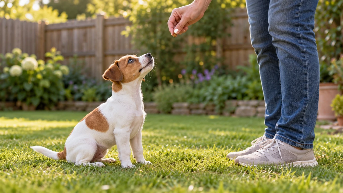 Jack Russell Terrier yavru köpek — komut ve eğitim