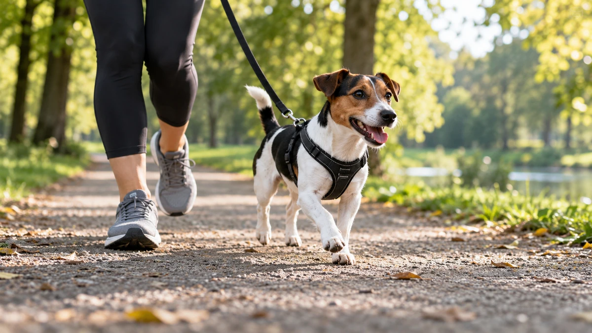 Jack Russell Terrier köpek — parkta yürüyüş ve egzersiz